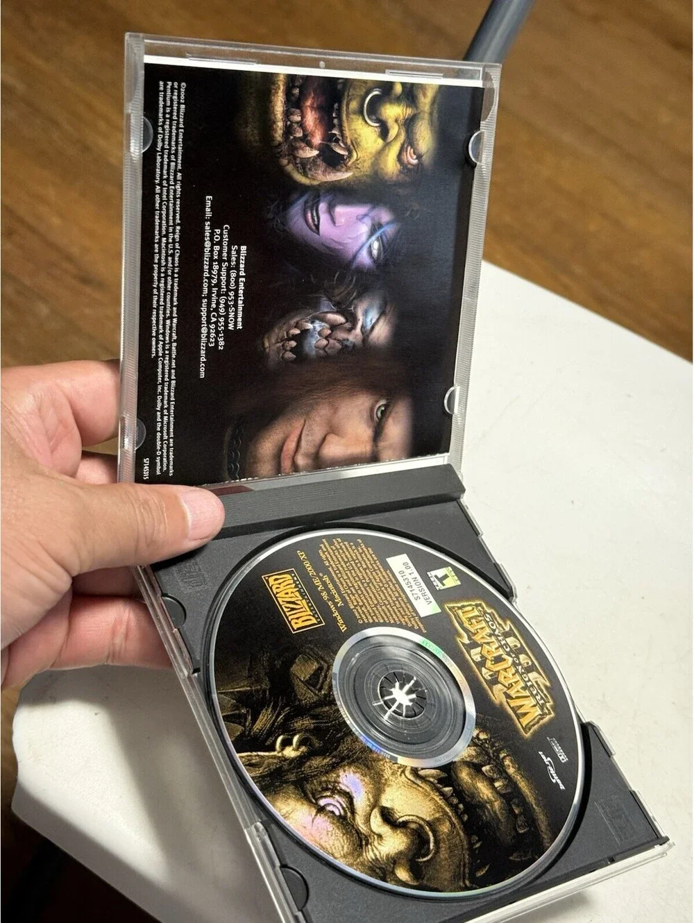 Warcraft III 3 Reign of Chaos Game with CD Case and Manual Pc Game